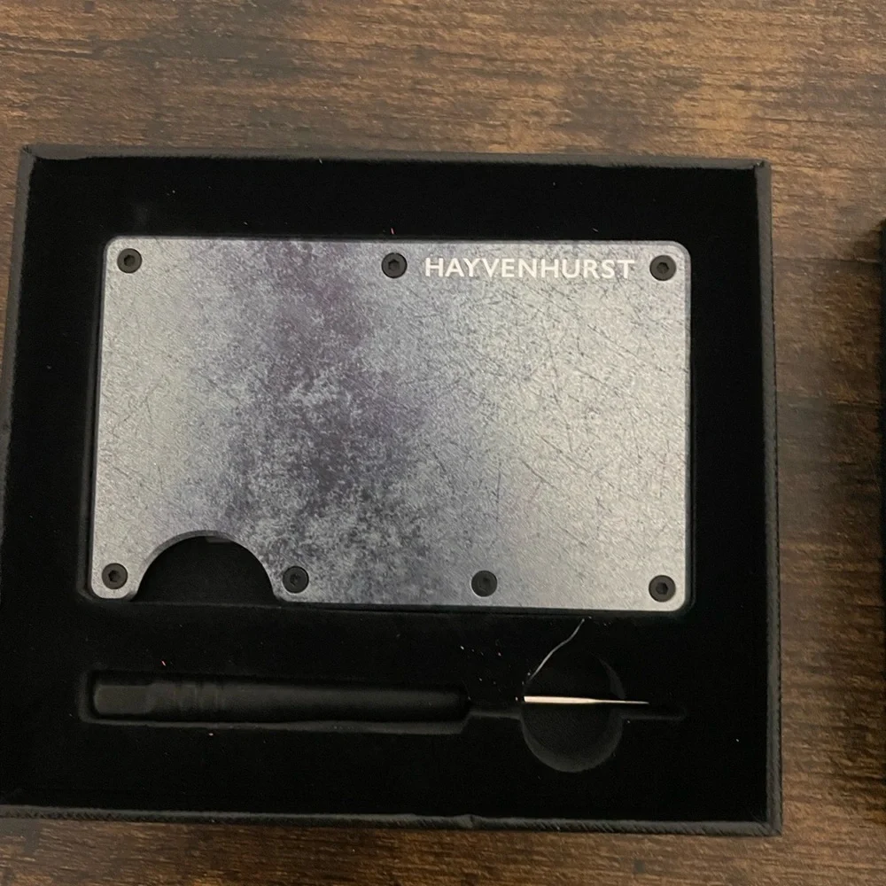 NEW Hayvenhurst Wallet for Men - Slim RFID Blocking Metal Wallet with Money Clip